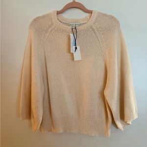 ✨ MIOU MUSE Cream Knit Sweater – Size Large (NWT) ✨